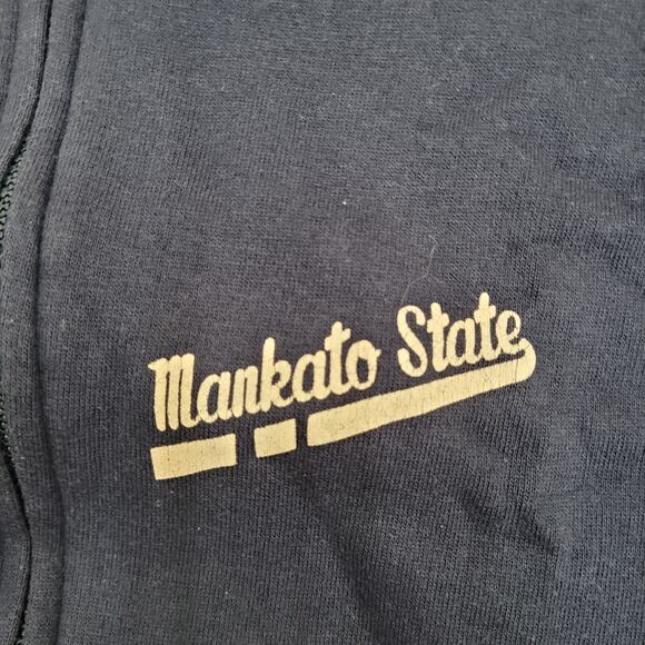 Vintage 80s Champion Mankato State Vest Women M/L 19x23 Blue - Picture 7 of 13